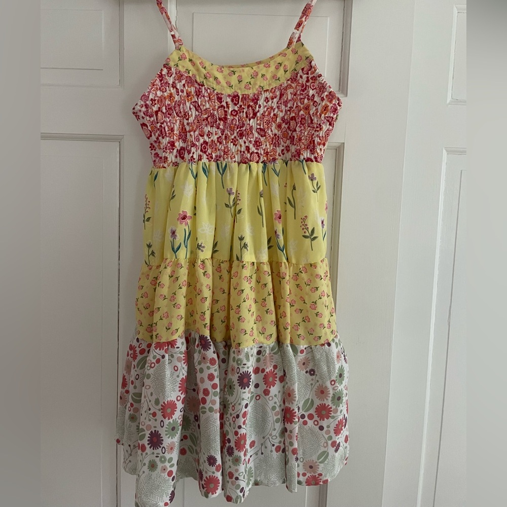 Yellow Floral Chiffon Sundress